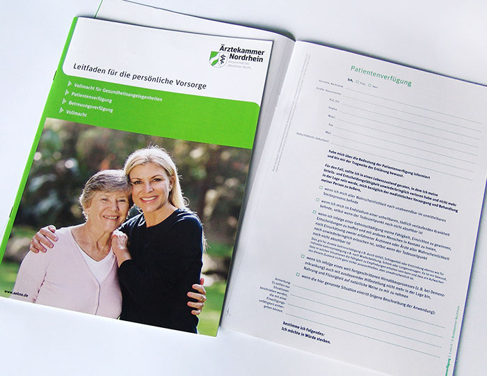 Ärztekammer Nordrhein Leitfaden Vorsorge Ärztekammer Nordrhein Patientenleitfaden für persönliche Vorsorge