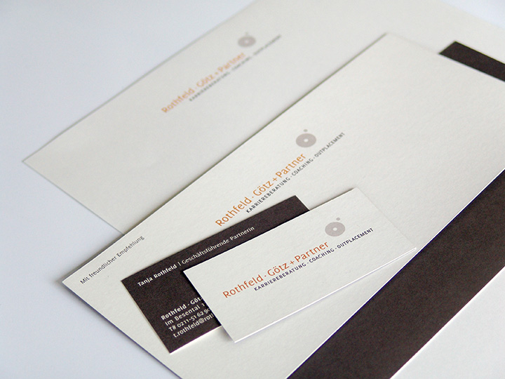 Rothfeld Götz + Partner, Logo, Geschäftsausstattung